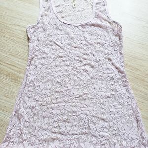 Eyeshadow Pink Lace Tank Top